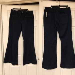 Forever 21 Plus Navy Dark Denim Flare Jeans NWT